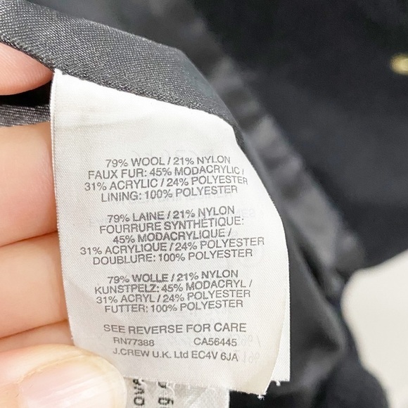 J. CREW Chateau Parka Stadium Cloth
Wool Hood Coat Size 00 - Picture 14 of 16